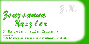 zsuzsanna maszler business card